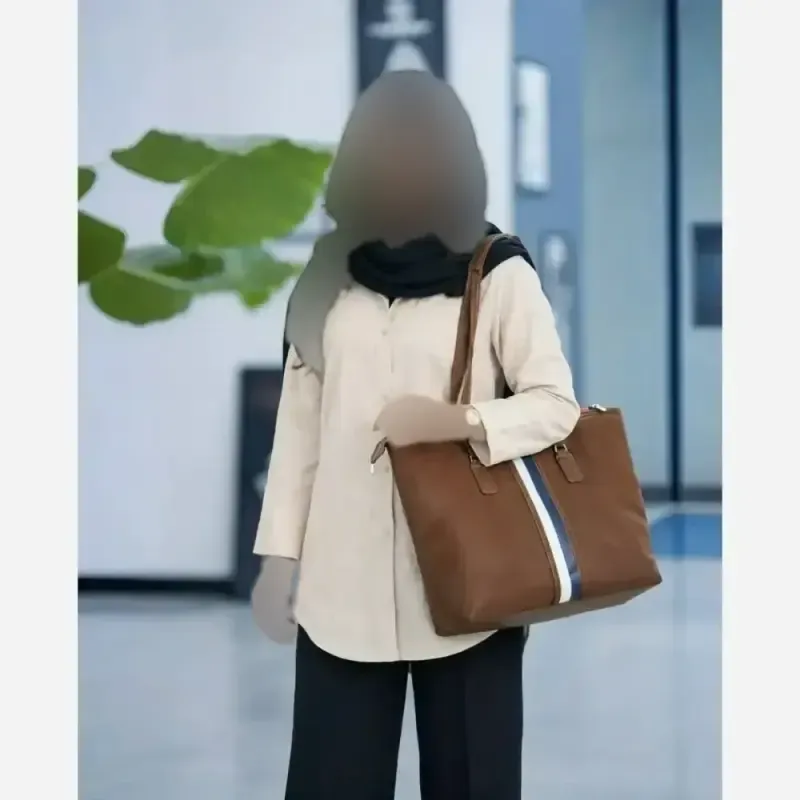 کیف زنانه ترند رنگبندی متنوع سایز 27 در 40 - تصویر 8