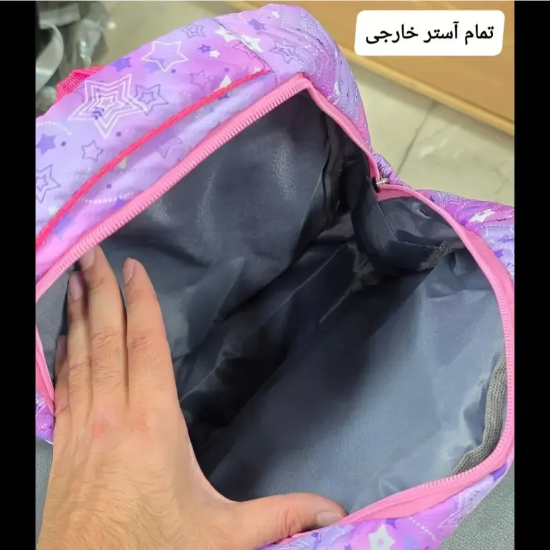 کوله پشتی دخترانه مقطع ابتدایی عکسدار نشکن ضدتعریق جادار 40x27x16 سانتیمتر - تصویر 18