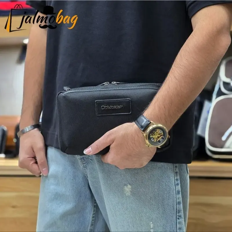 کیف دوشی و دستی اسپرت کلوین کلاین مدل 3 کاره برزنتی آبگریز - تصویر 9