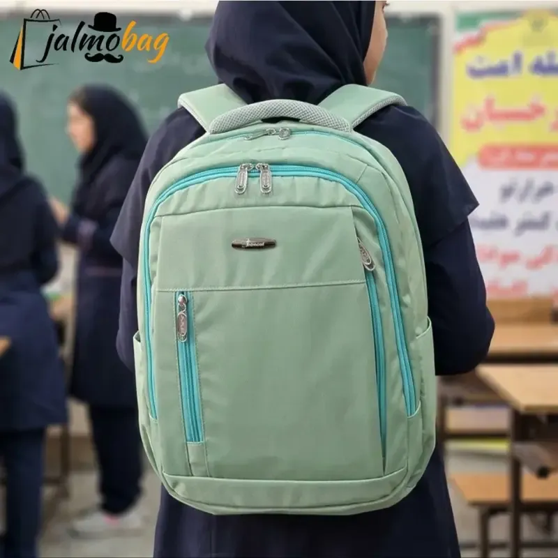 کوله پشتی اسپرت جادار پارچه کجراه ضد آب مناسب پنجم ابتدایی تا دوازدهم - تصویر 7