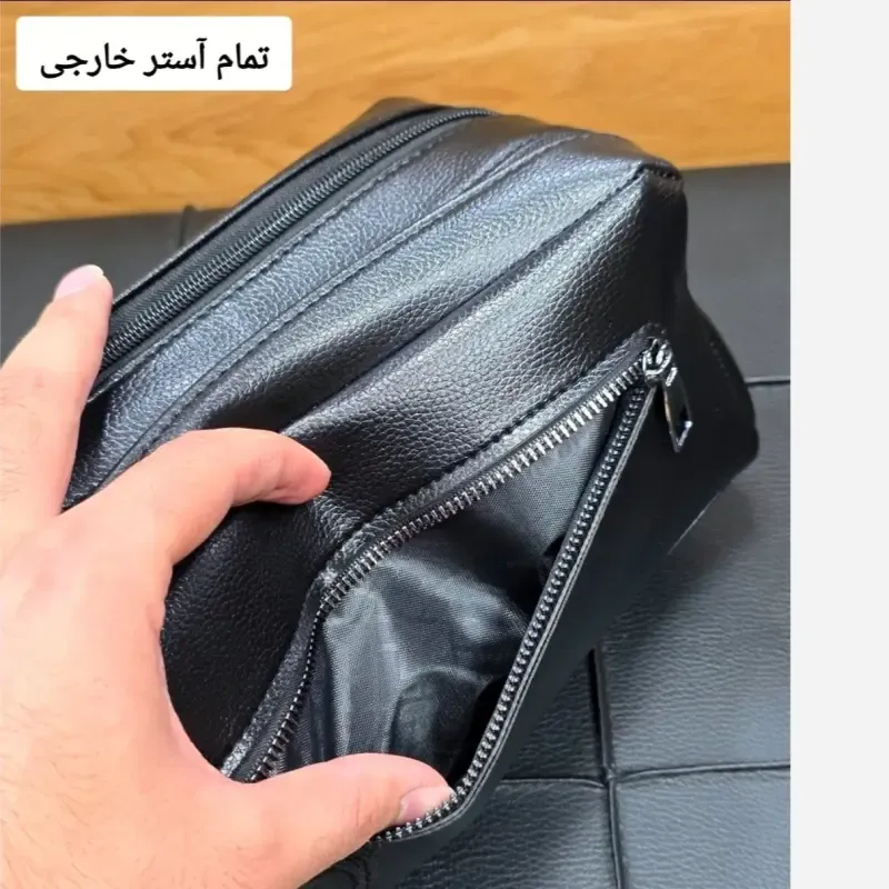 کیف دستی و دوشی مردانه شوزبگ چرم وارداتی درجه یک - تصویر 16