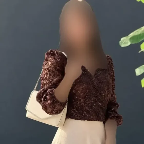 کیف مجلسی نگین کاری شده دور نگین با بند زنجیری رنگبندی