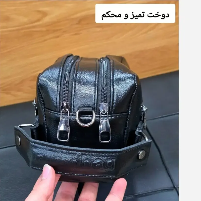 کیف دستی و دوشی مردانه شوزبگ چرم وارداتی درجه یک - تصویر 9
