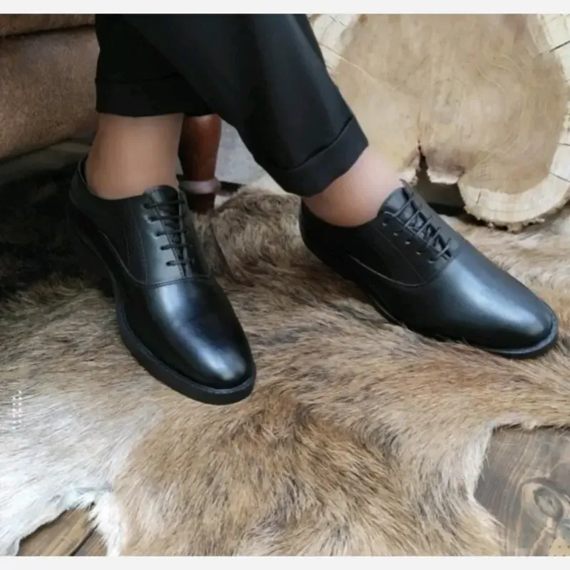 کفش اسپرت مردانه چرم صنعتی بیاله مناسب مجلسی اداری و رسمی - تصویر 6