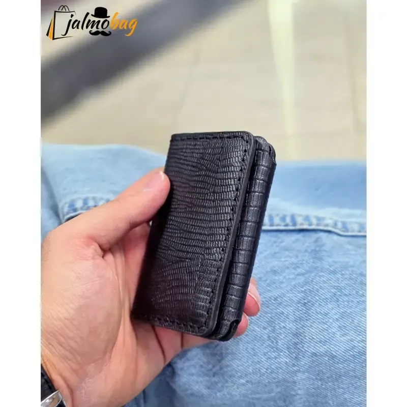 جاکارتی چرم طبیعی دکمه دار - تصویر 4