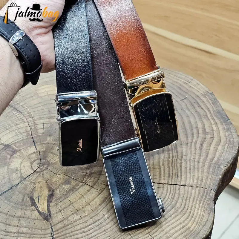 کمربند ریلی چرم طبیعی گاوی 3.5 سانت طول 125 سانتیمتر - تصویر 4