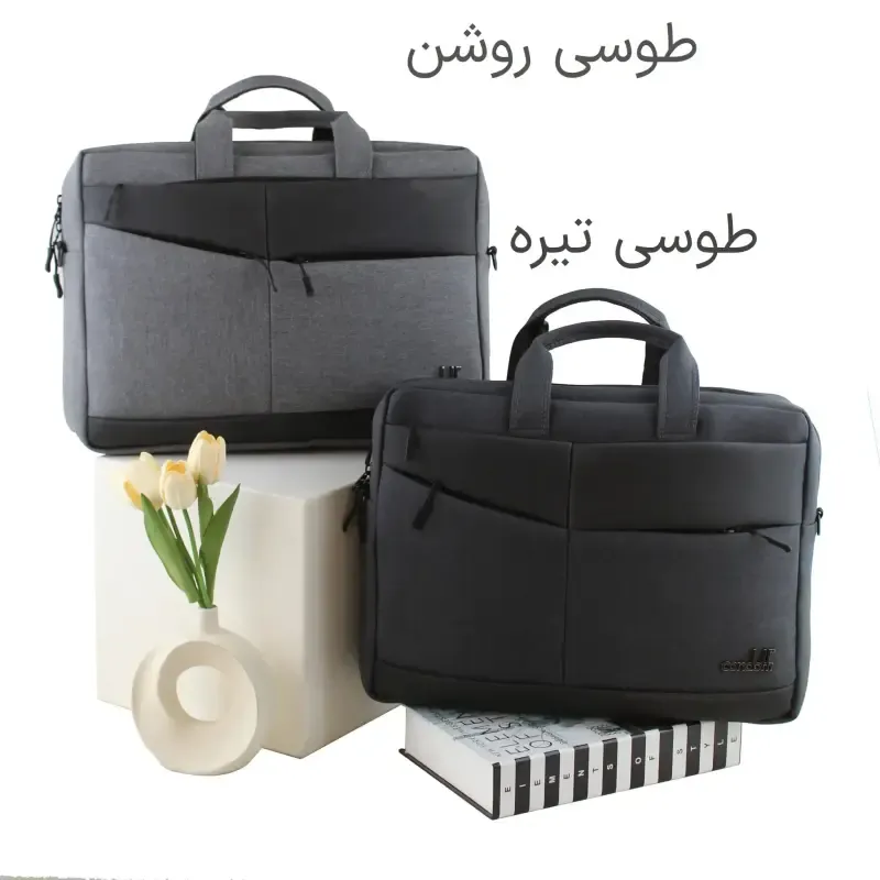 کیف مردانه پارچه ای اداری و روزمره سه بند - تصویر 2