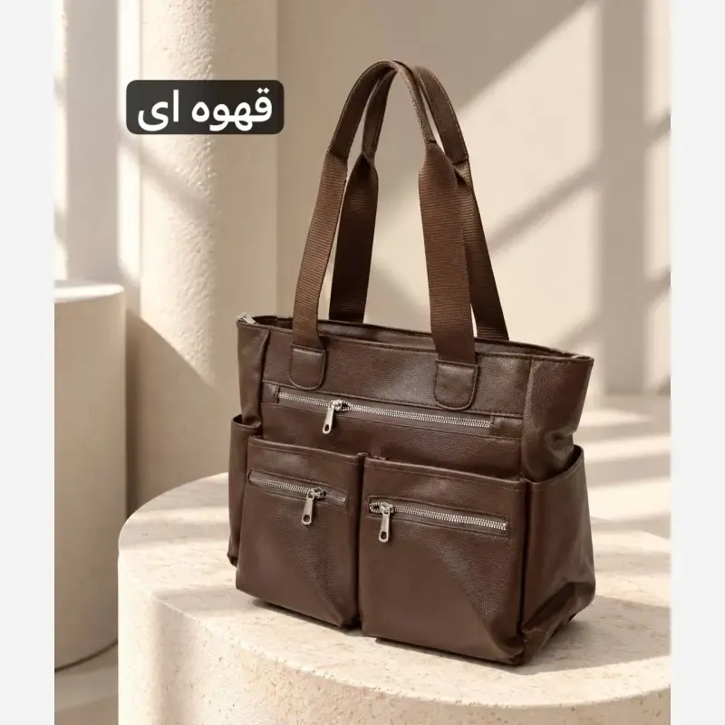 کیف زنانه روزمره چرم مصنوعی ابعاد 37 در 29 سانتیمتر - تصویر 5