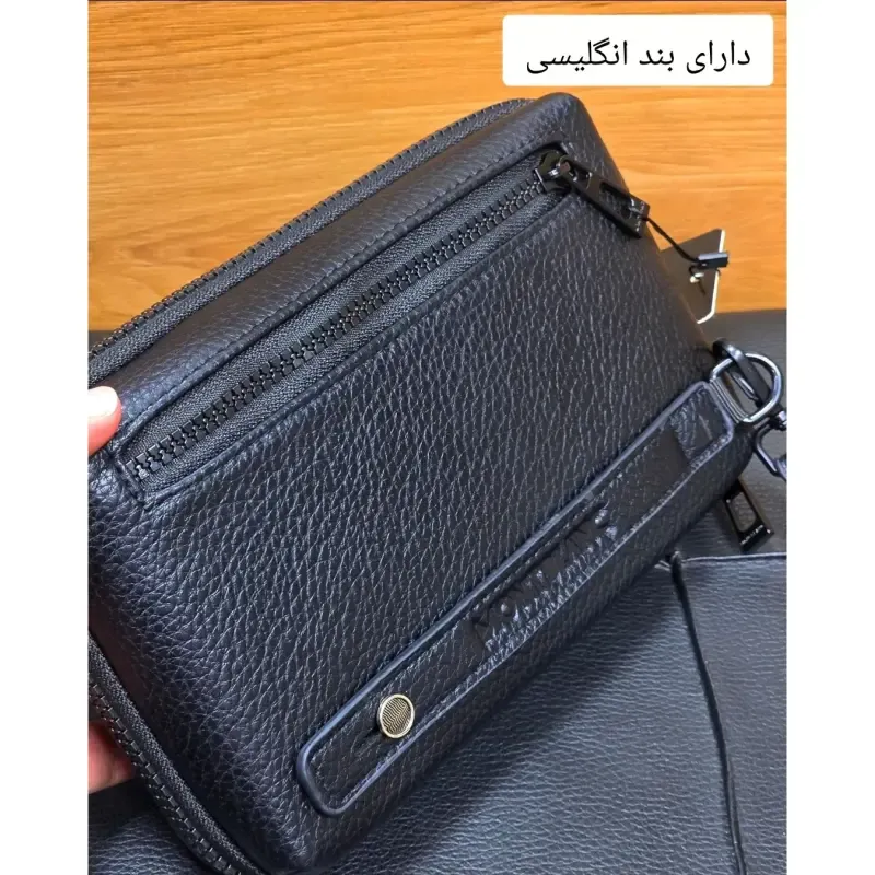 کیف دستی پاسپورتی مونت بلانک چرم وارداتی - تصویر 14