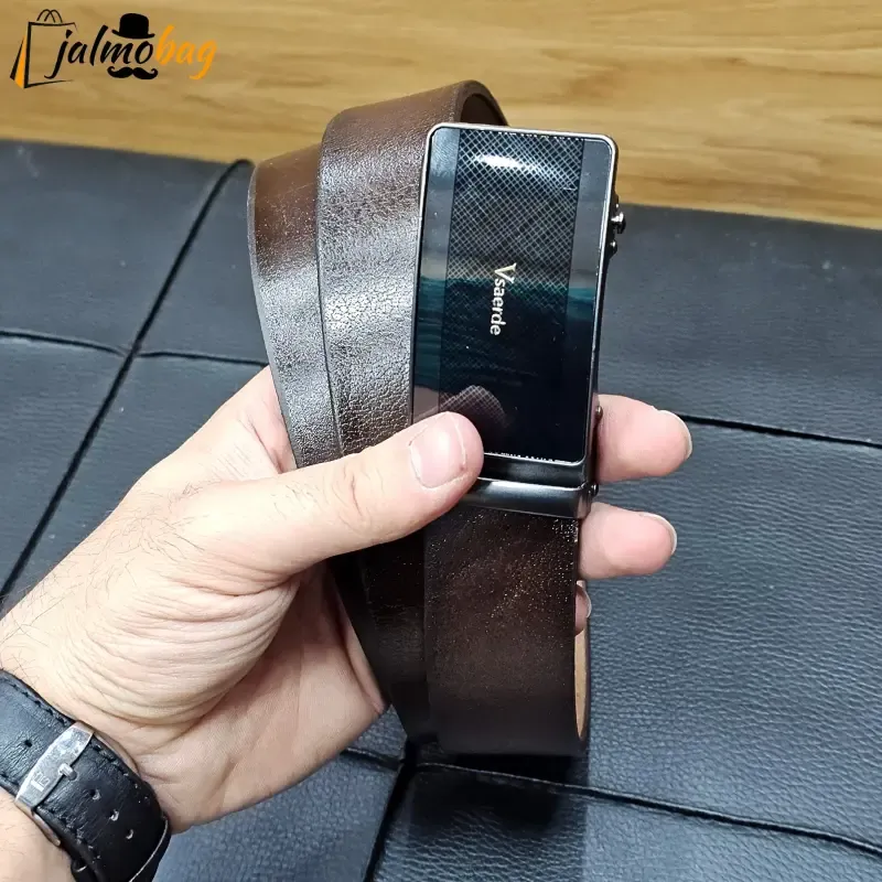 کمربند ریلی چرم طبیعی گاوی 3.5 سانت طول 125 سانتیمتر - تصویر 7