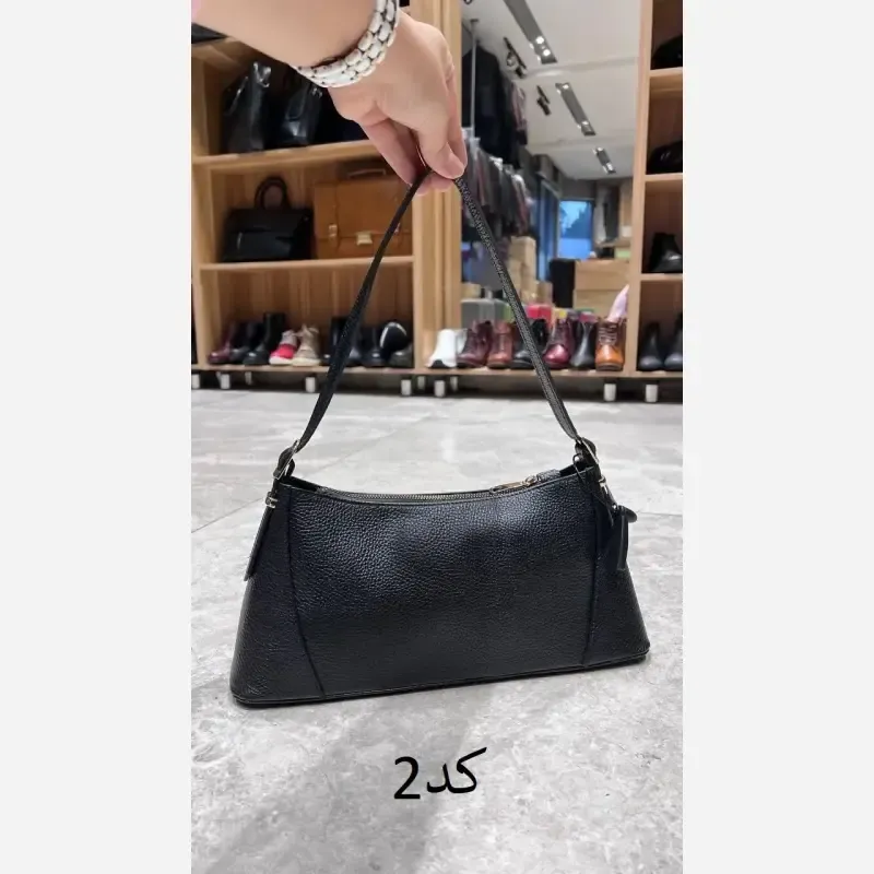 کیف دوشی و دستی چرم طبیعی گاوی مدل شاندیز سایز 24x15 رنگی - تصویر 2