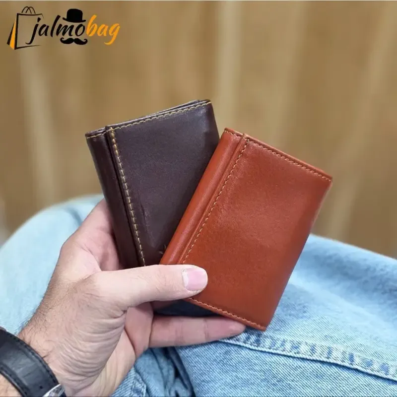 کیف پول جیبی چرم طبیعی گاوی مردانه و زنانه ابعاد 7 در 10 سانتی متر - تصویر 3