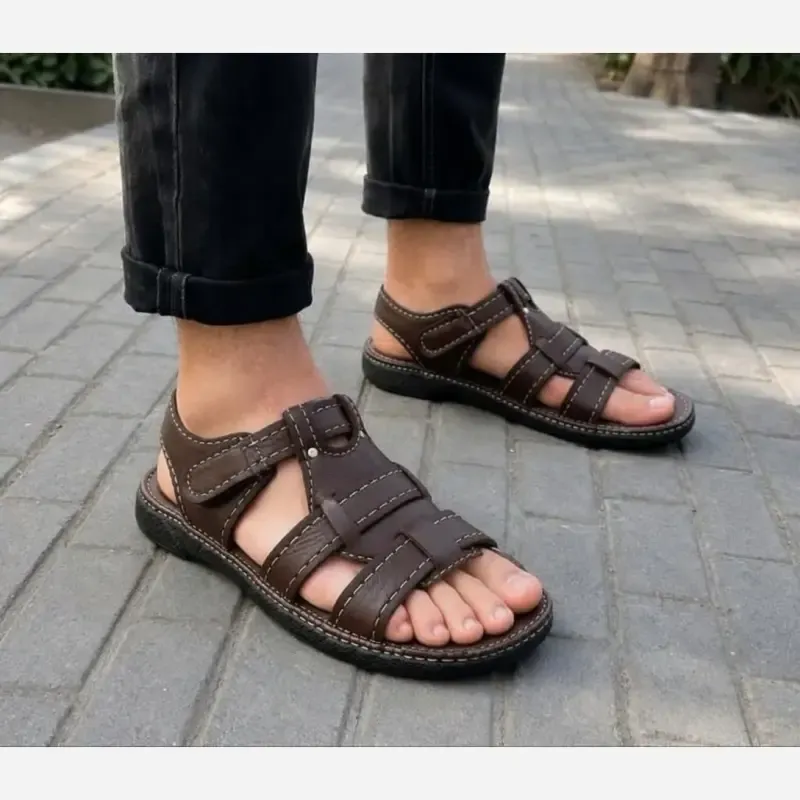 صندل تابستانی مردانه مدل پوشکاش چسبکی - تصویر 4