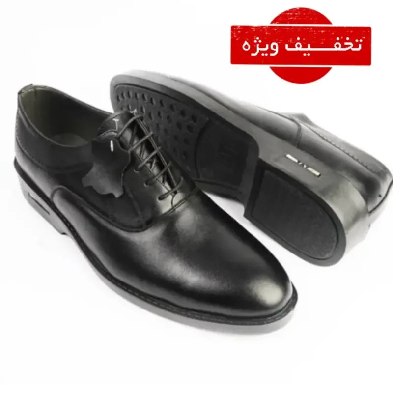 کفش اسپرت مردانه چرم صنعتی بیاله مناسب مجلسی اداری و رسمی - تصویر 9