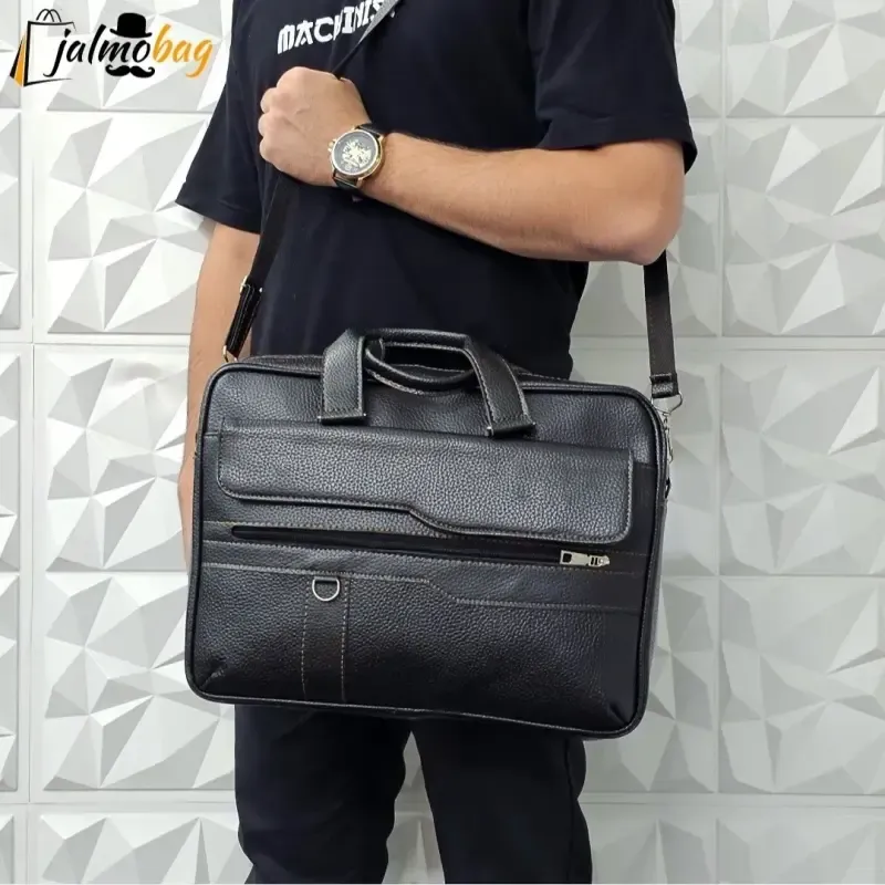 کیف اداری لپتاپی چرمی دستی و دوشی چرم صنعتی - تصویر 4