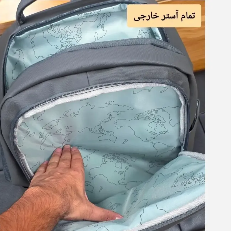کوله پشتی اسپرت پریزیدنت وارداتی ضد خش جادار دو خانه جیب لپ تاپ - تصویر 17