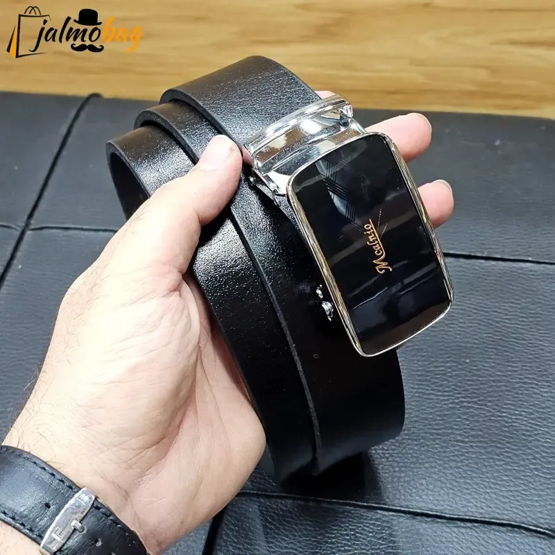 کمربند ریلی چرم طبیعی گاوی 3.5 سانت طول 125 سانتیمتر - تصویر 6
