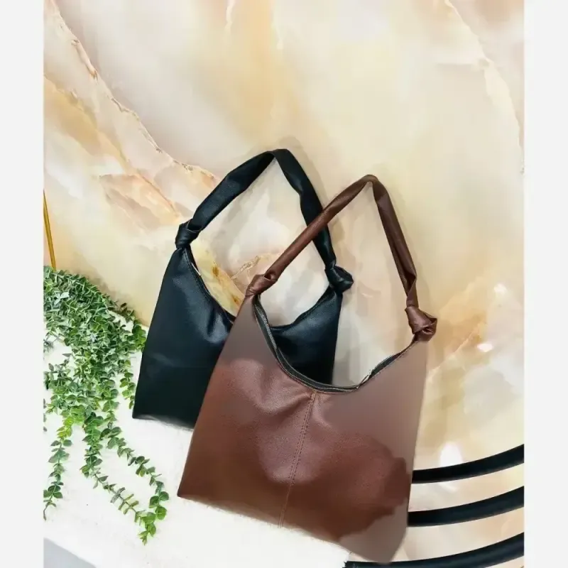 کیف زنانه شرانگ خارجی بند گره به همراه کیف آرایش سایز 33-38