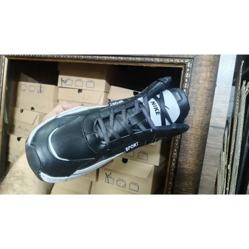 کفش اسپرت مردانه آسیکس مشکی سبز بنفش لژدار ساق دار والیبالی بسکتبالی - تصویر 5