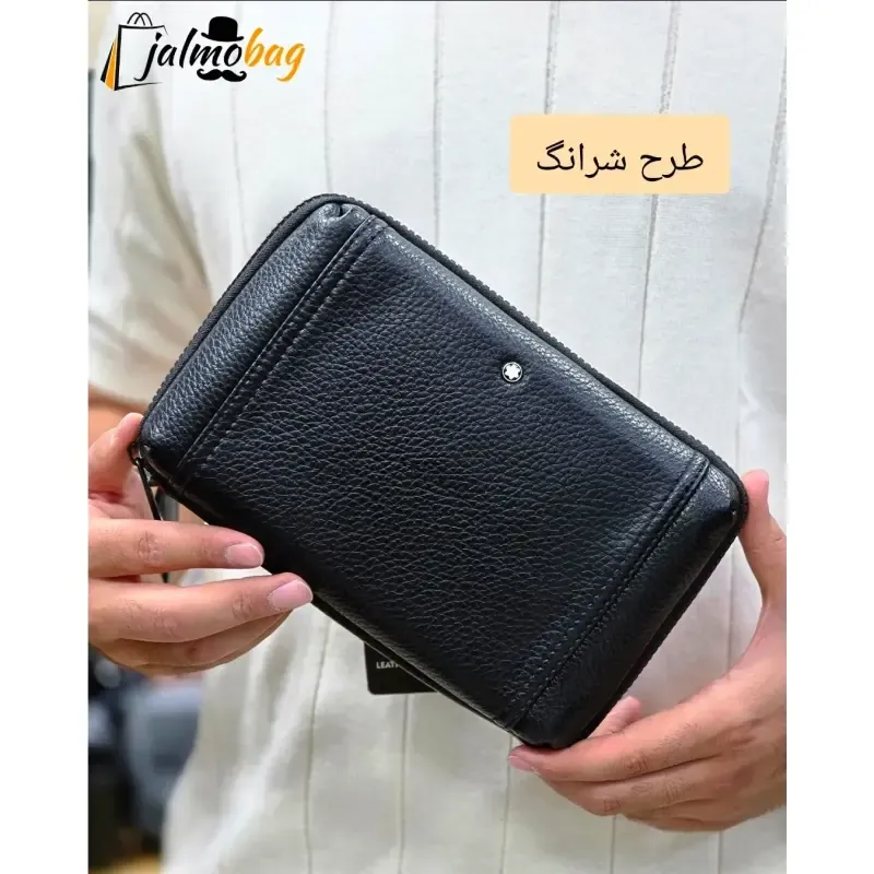 کیف دستی پاسپورتی مونت بلانک چرم وارداتی - تصویر 7