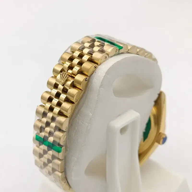 ساعت مچی مردانه رولکس دیت جاست طلایی صفحه مشکی موتور ژاپن مستر کوالیتی - تصویر 3