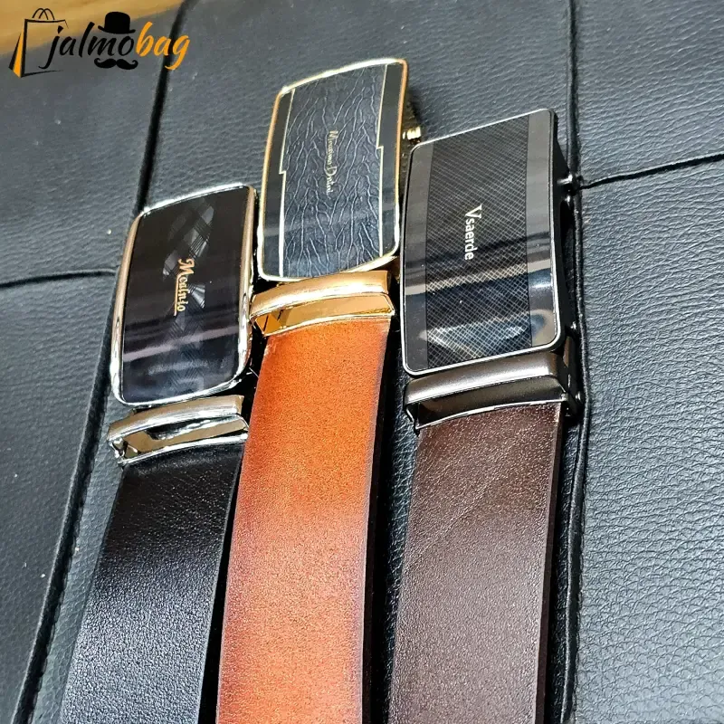 کمربند ریلی چرم طبیعی گاوی 3.5 سانت طول 125 سانتیمتر - تصویر 5