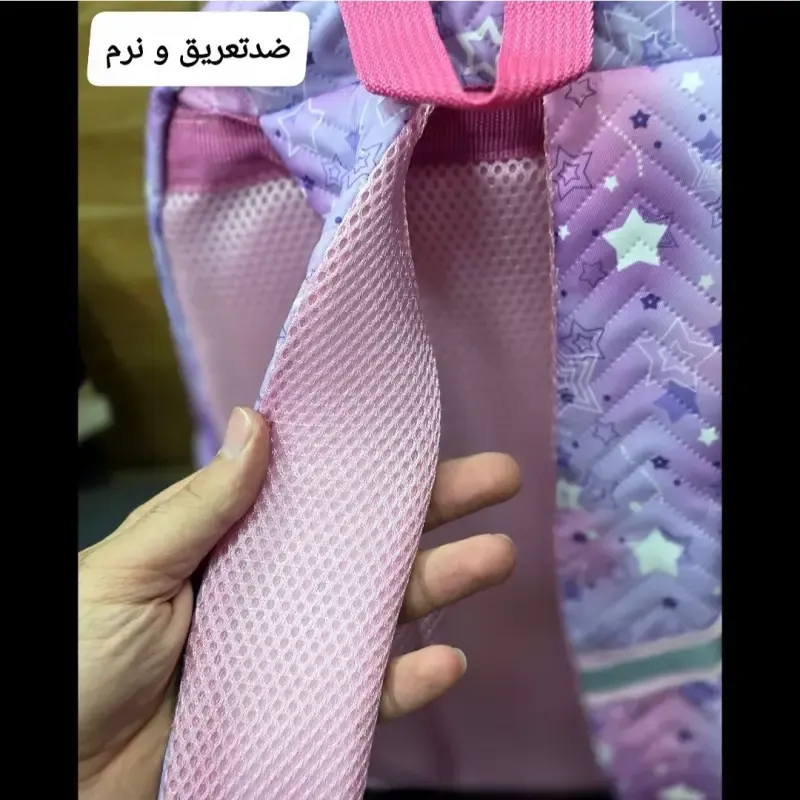 کوله پشتی دخترانه مقطع ابتدایی عکسدار نشکن ضدتعریق جادار 40x27x16 سانتیمتر - تصویر 16