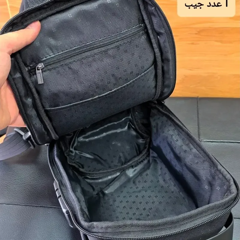 بادی بگ دستهدار رمزدار بنج BANGE پارچه ریپس خارجی آب گریز رنگ مشکی - تصویر 15