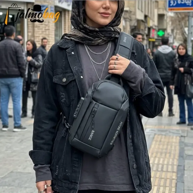 بادی بگ جادار قفل دار بنج BANGE ضد آب پارچه اسکین مردانه و زنانه - تصویر 2