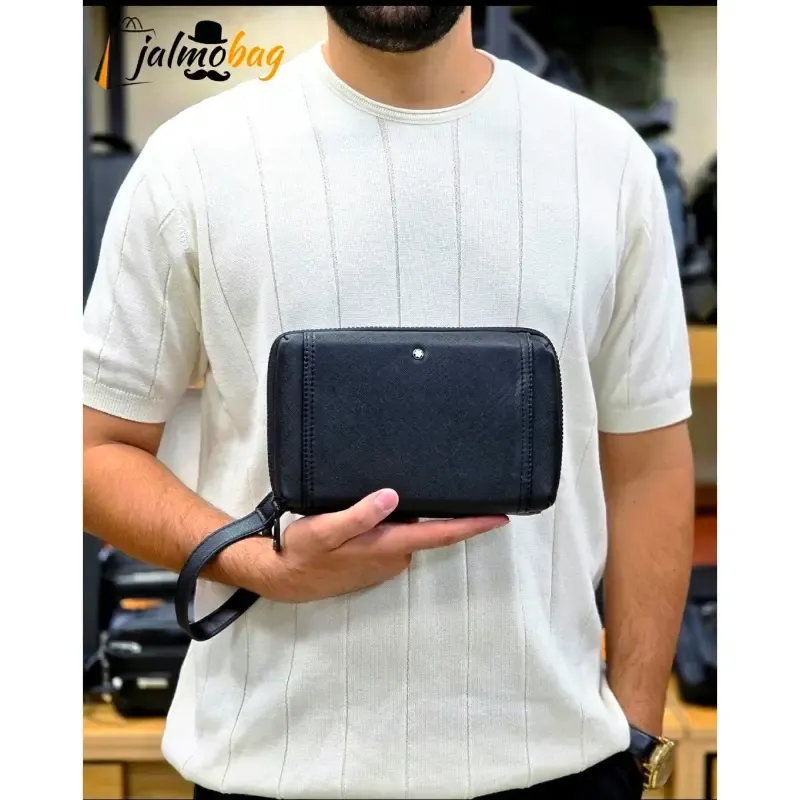 کیف دستی پاسپورتی مونت بلانک چرم وارداتی - تصویر 4