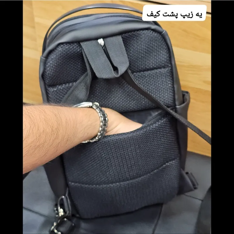 مینی کوله پشتی و بادی بگ هاردکیس بنج ضد آب پارچه اسکین زنانه و مردانه - تصویر 3