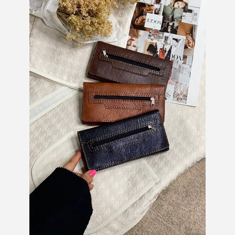 کیف پول موبایل چرم سه لت دستدوز مدل عطارد - تصویر 10