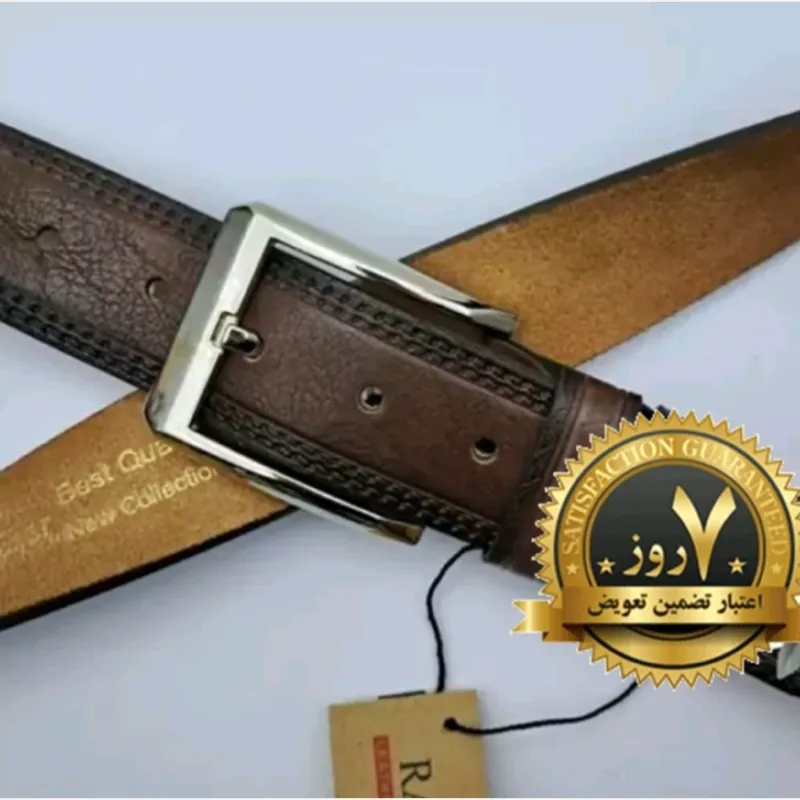 کمربند مردانه مجلسی و اسپرت رابو پهنای 35 میلیمتر مشکی - تصویر 5